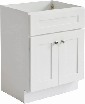 Design House Brookings 24 Inch Bathroom Vanity, Ready to Assemble, Solid Wood, Sherwin Williams® White, 586925