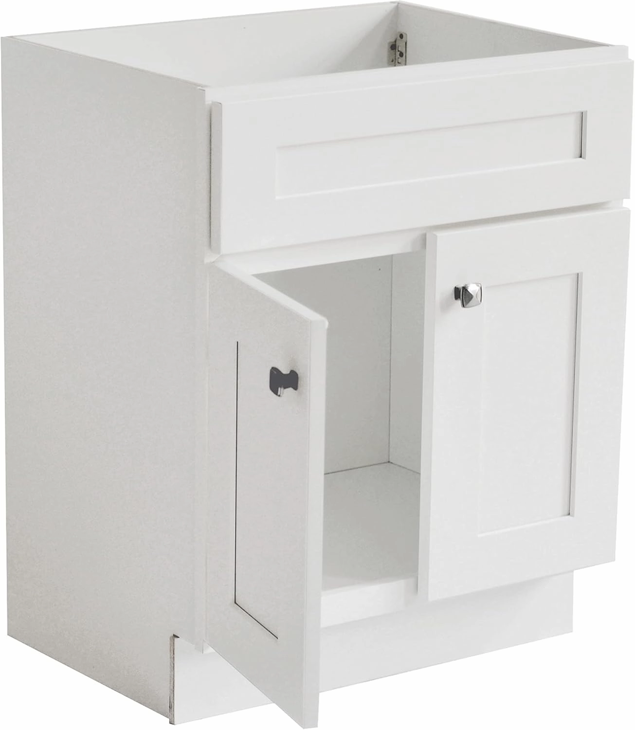 Design House Brookings 24 Inch Bathroom Vanity, Ready to Assemble, Solid Wood, Sherwin Williams® White, 586925