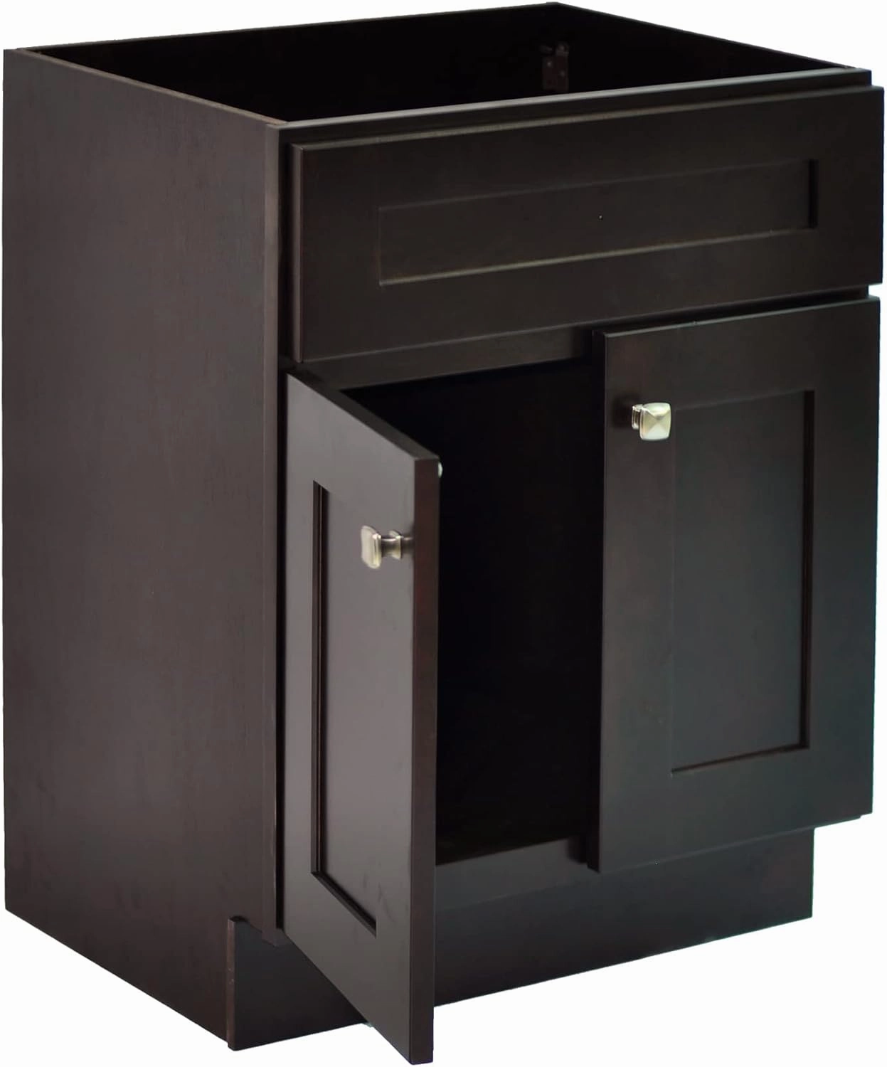 Design House Brookings 30 Inch Bathroom Vanity, Solid Wood, Ready to Assemble, Brown, 586982