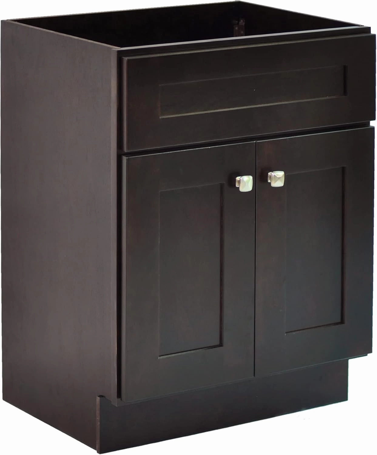 Design House Brookings 30 Inch Bathroom Vanity, Solid Wood, Ready to Assemble, Brown, 586982