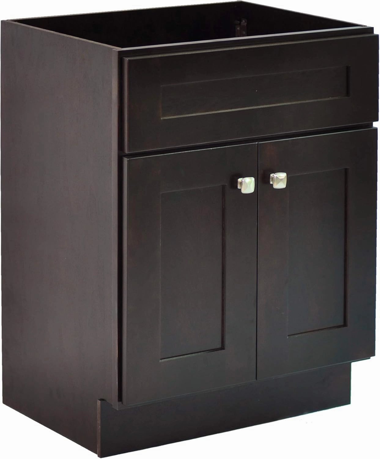 Design House Brookings 30 Inch Bathroom Vanity, Solid Wood, Ready to Assemble, Brown, 586982