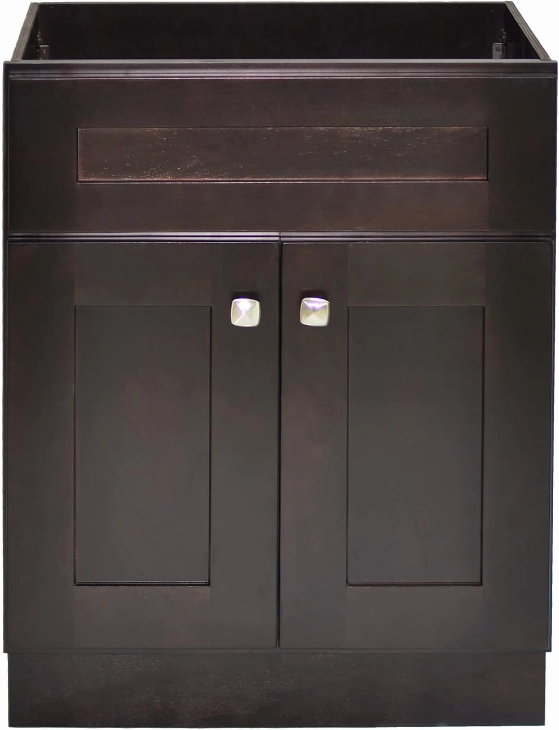 Design House Brookings 30 Inch Bathroom Vanity, Solid Wood, Ready to Assemble, Brown, 586982