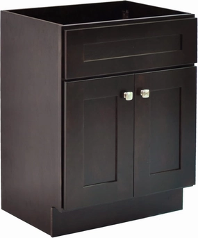 Design House Brookings 30 Inch Bathroom Vanity, Solid Wood, Ready to Assemble, Brown, 586982