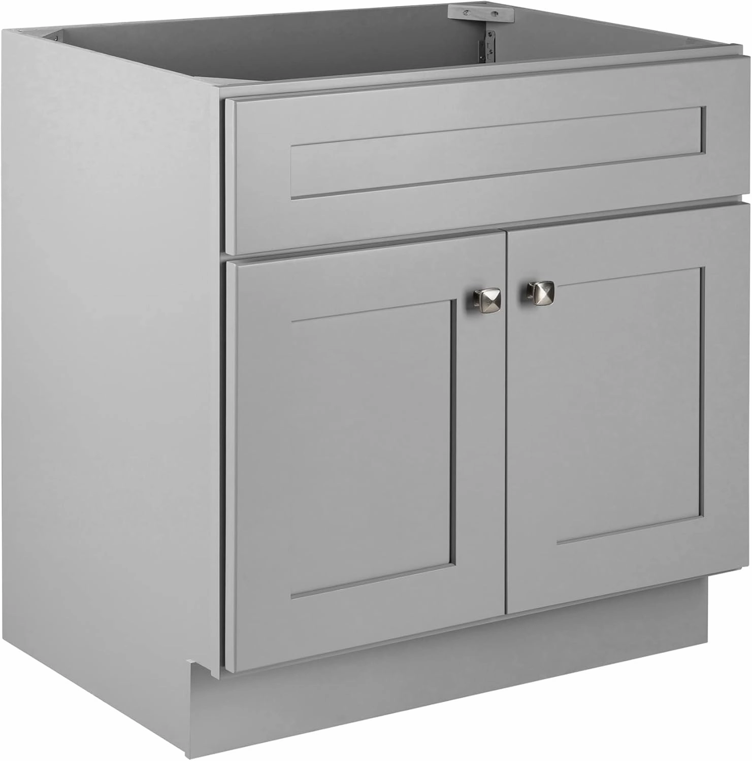 Design House Brookings 30-Inch Bathroom Vanity, Solid Wood, Ready to Assemble, Sherwin Williams® Gray, 587089