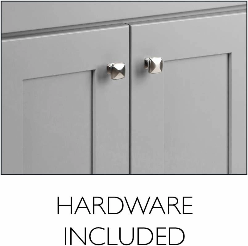 Design House Brookings 30-Inch Bathroom Vanity, Solid Wood, Ready to Assemble, Sherwin Williams® Gray, 587089