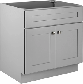Design House Brookings 30-Inch Bathroom Vanity, Solid Wood, Ready to Assemble, Sherwin Williams® Gray, 587089