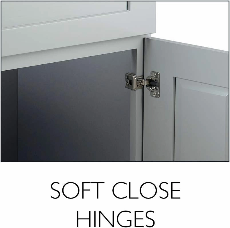 Design House Brookings 30-Inch Bathroom Vanity, Solid Wood, Ready to Assemble, Sherwin Williams® Gray, 587089