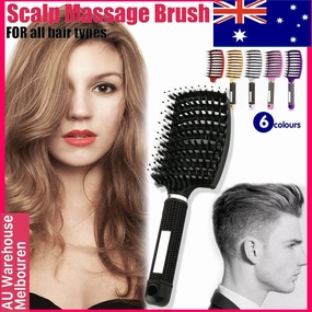 Detangle Nylon Boar Bristle Brush Hairbrush Smooth Hair Head Scalp Massage Comb