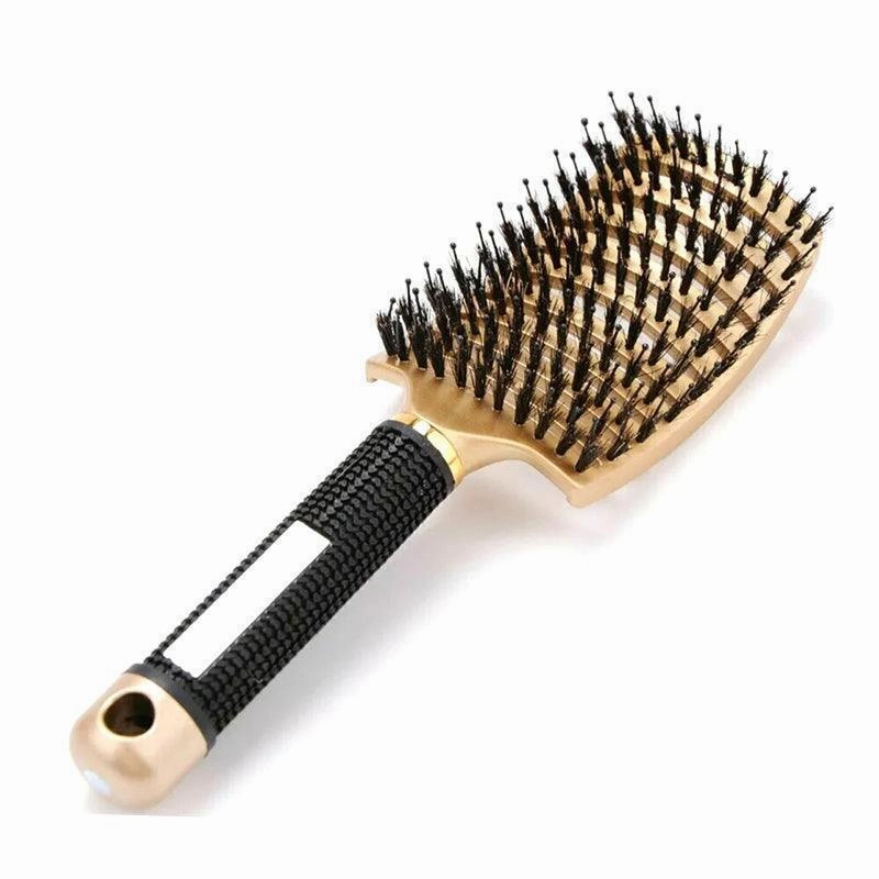 Detangle Nylon Boar Bristle Brush Hairbrush Smooth Hair Head Scalp Massage Comb