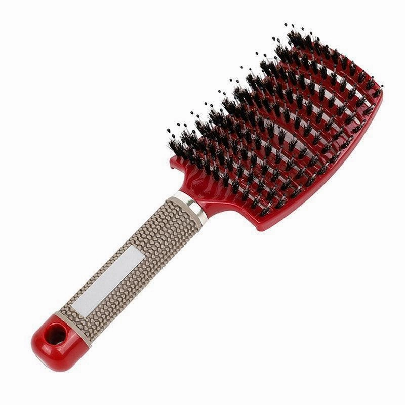 Detangle Nylon Boar Bristle Brush Hairbrush Smooth Hair Head Scalp Massage Comb