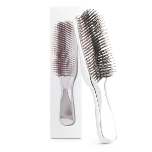 Detangling Hair Brush, Dry and Wet Detangler Hair Brush for Women and Men, Massager Scalp Brush for Straight/Curly/Thick/Long/Wavy/Damaged Hair, Silver