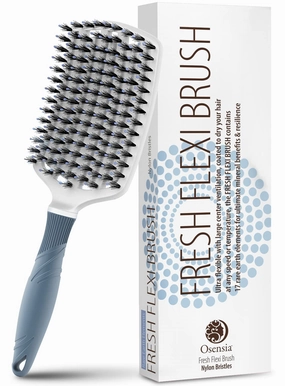 Detangling Brush - Ceramic Paddle Detangler Brush for Curly, Thick, and Straight Hair - Dry and Wet Hair Brush Quickly Detangles and Smooths hair - Hair Brushes for Women and Men (Boar   Nylon)