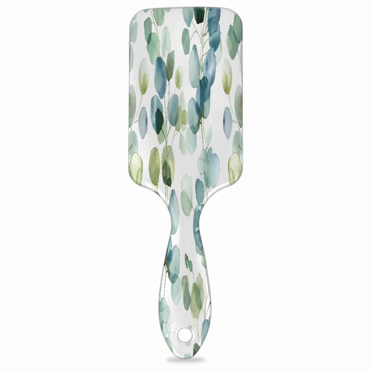 Detangling Hair Brush with Nylon Bristles Eucalyptus Green Leaf Hairbrush Glides Through Tangles for All Hair Types Hair Comb for Men Women