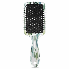 Detangling Hair Brush with Nylon Bristles Eucalyptus Green Leaf Hairbrush Glides Through Tangles for All Hair Types Hair Comb for Men Women