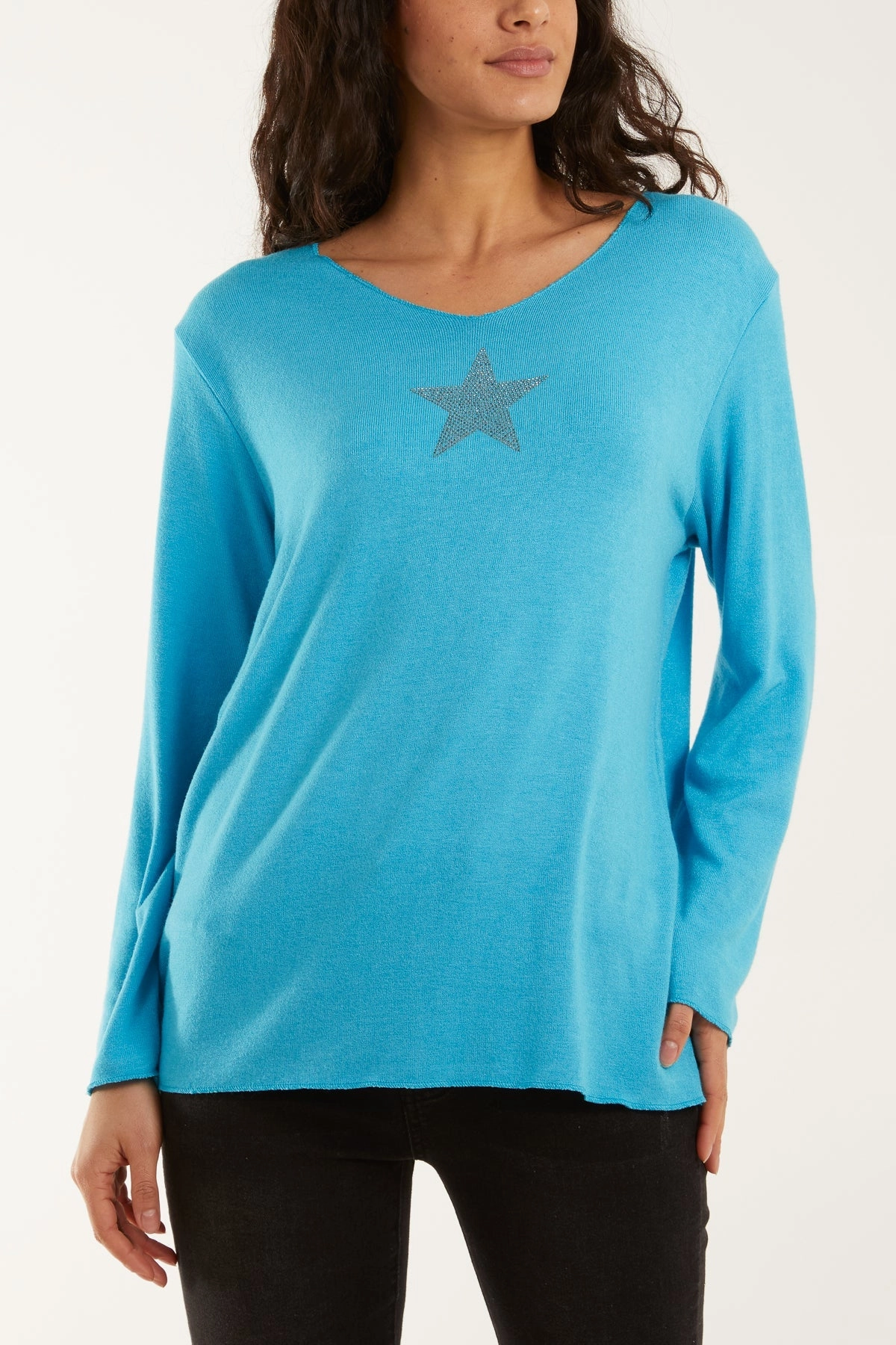 Diamante Star Long Sleeve Jumper