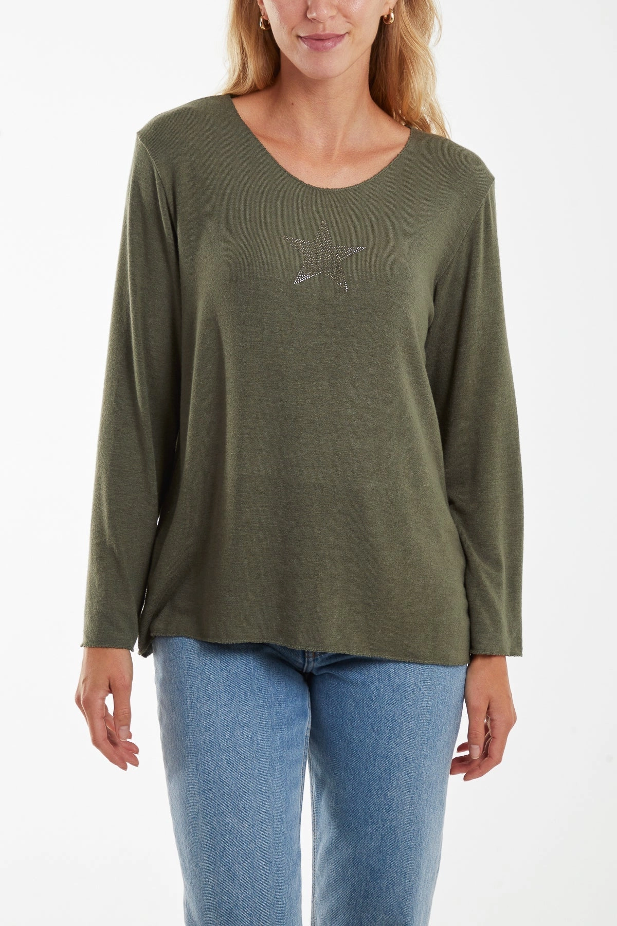 Diamante Star Long Sleeve Jumper