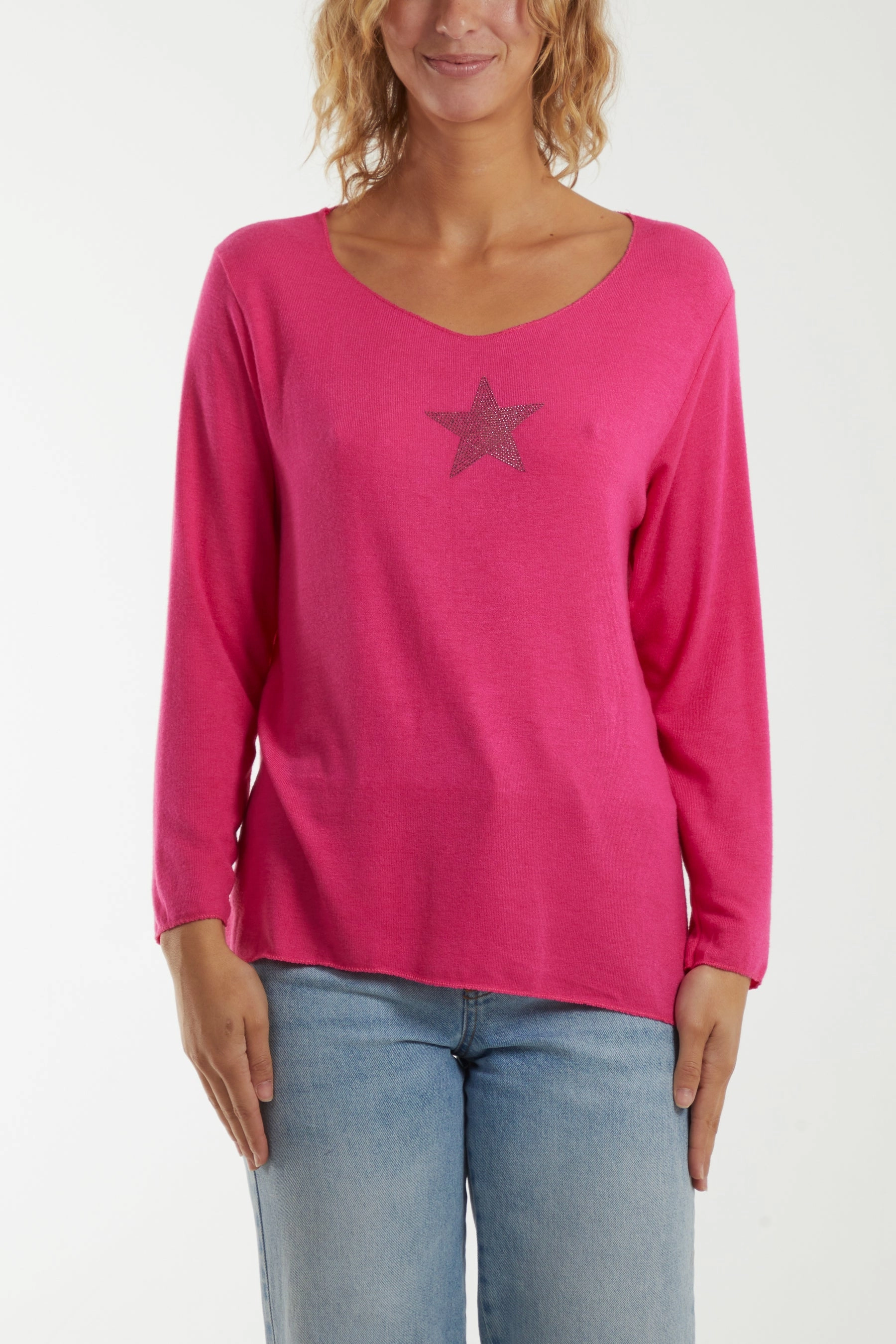Diamante Star Long Sleeve Jumper
