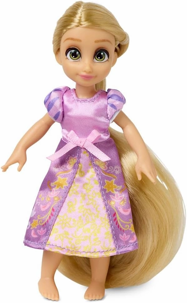 Disney Store Official Rapunzel Once Upon a Story Mini Doll Playset, Tangled, 5 Inch Princess Dolls, Girl Toys, Birthday Gifts for 4 Year Old Girls