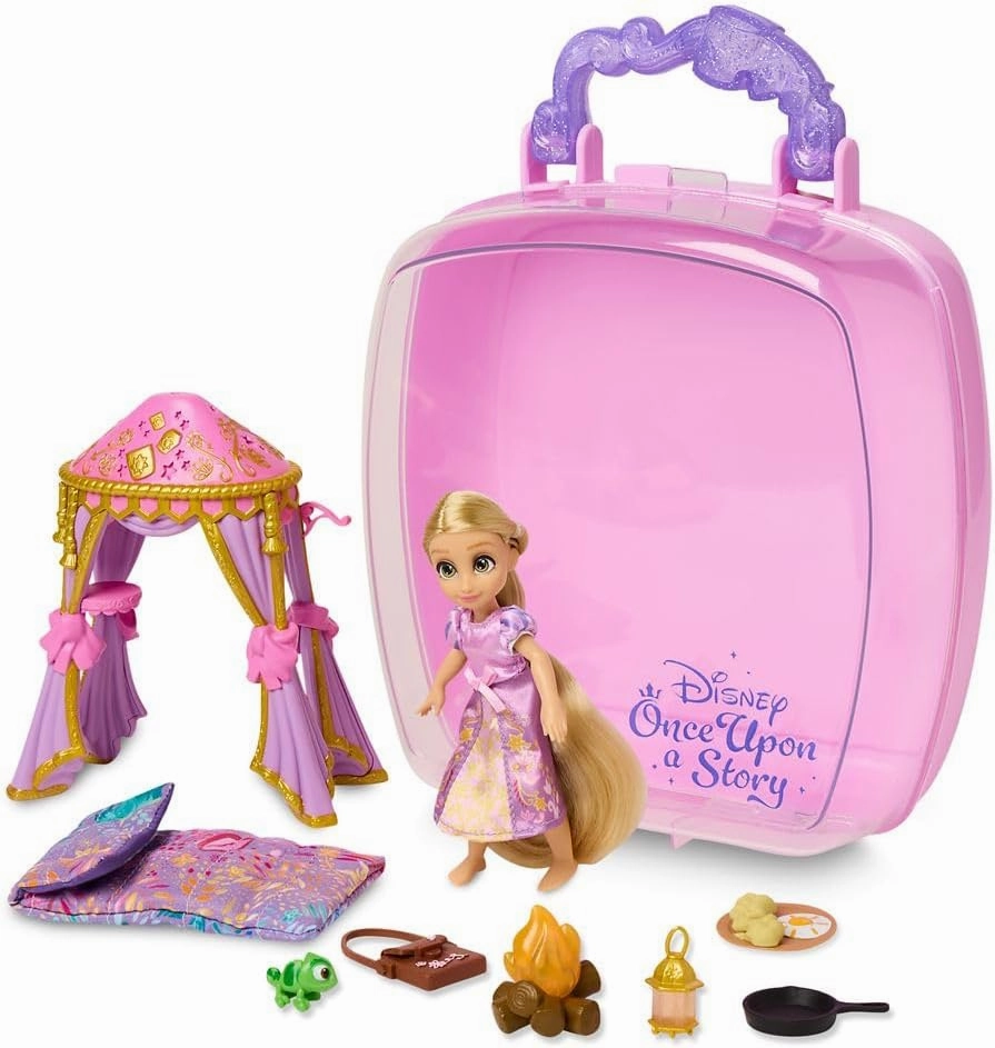 Disney Store Official Rapunzel Once Upon a Story Mini Doll Playset, Tangled, 5 Inch Princess Dolls, Girl Toys, Birthday Gifts for 4 Year Old Girls