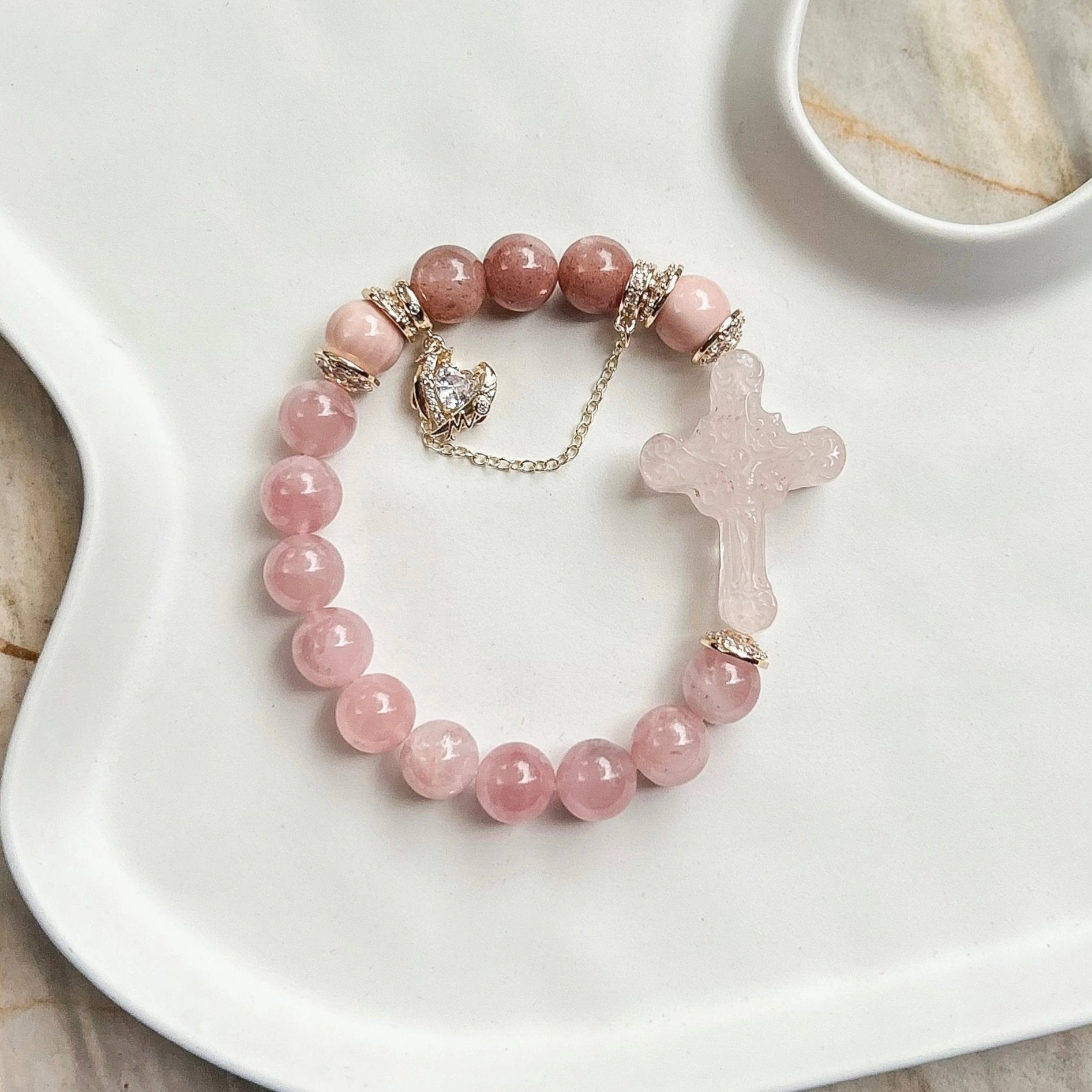 Divine Grace Rosary Bracelet [Blush Harmony]