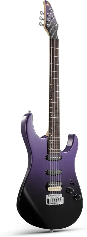 Donner DMT-66 39 Inch Full Size Electric Guitar for Beginner, Starter Electric Guitar Kit with Bag, Purplish Black