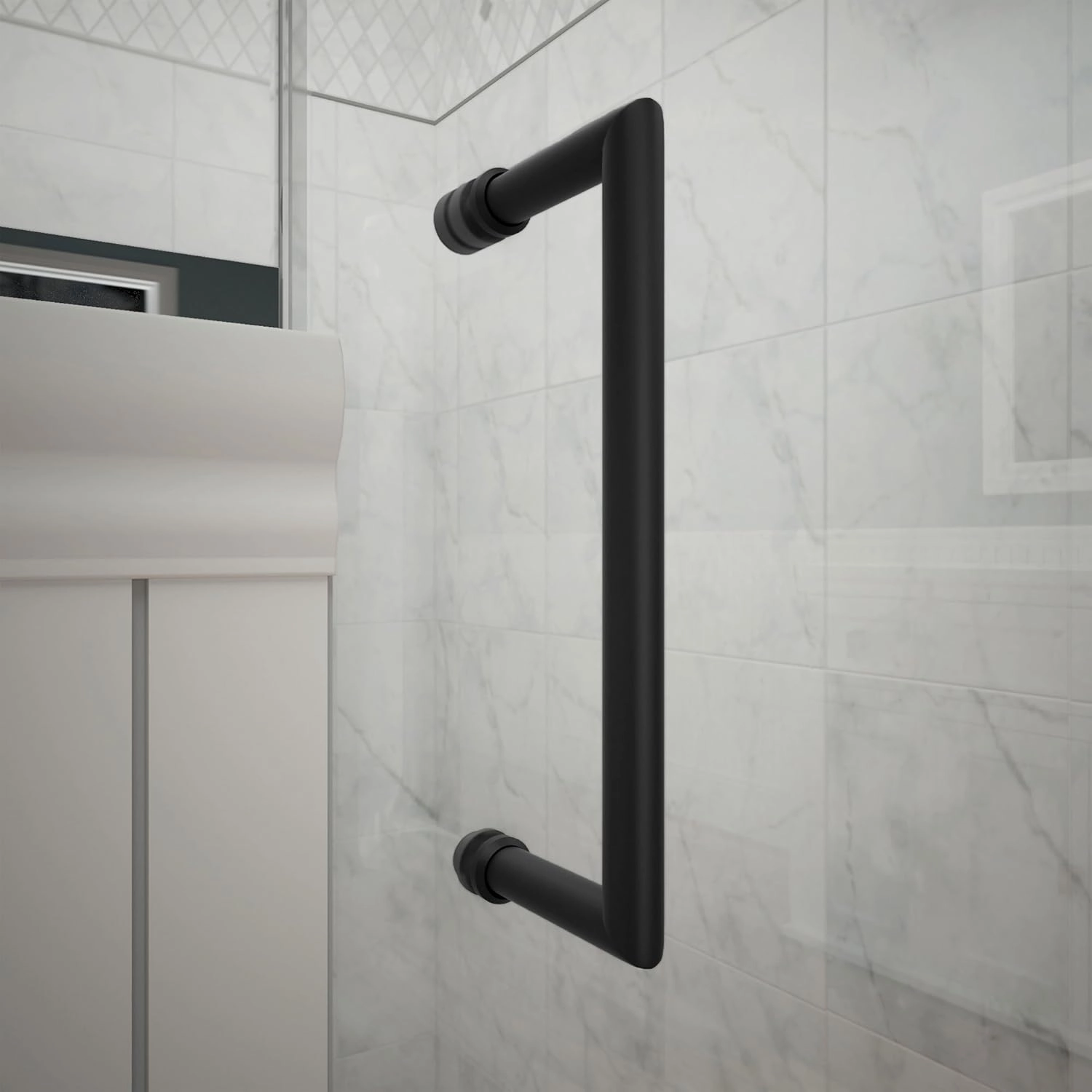 DreamLine Unidoor 35-36 in. W x 72 in. H Frameless Hinged Shower Door in Satin Black, SHDR-20357210-09