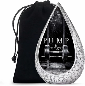 Dumbles Cremation Urns for Human Ashes Men & Women - Large Black Burial Urn for Ashes Adult Male 10 Inch - Memorial Urn for Adult Female - Decorative Funeral Urns