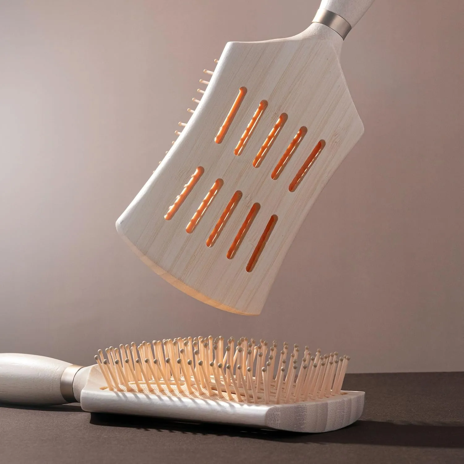 EcoTools Smoothing Detangler Hairbrush, Brush For Wet Or Dry Hair, Pain-Free Detangling, Style & Smooth Hair, Heat Resistant Brush, Renewable Bamboo & Flexible Bristles, Vegan & Cruelty-Free, 1 Count