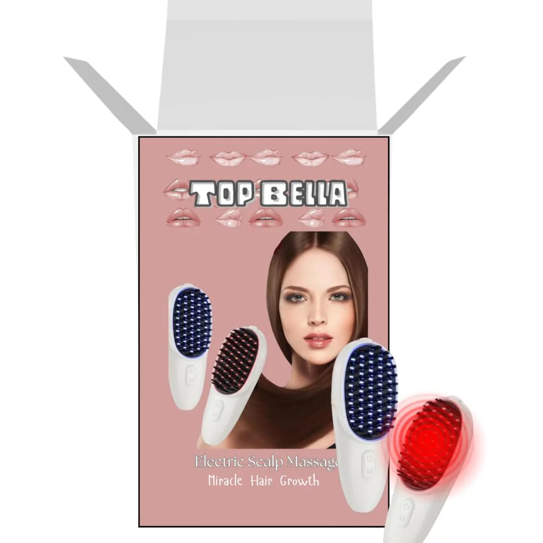 Electric Hair Loss Treatment Hairbrush Electric Scalp Massager Vibrating Brush Head Massager Hair Growth Hairbrush Scalp Stress Reliever Vibrating Comb