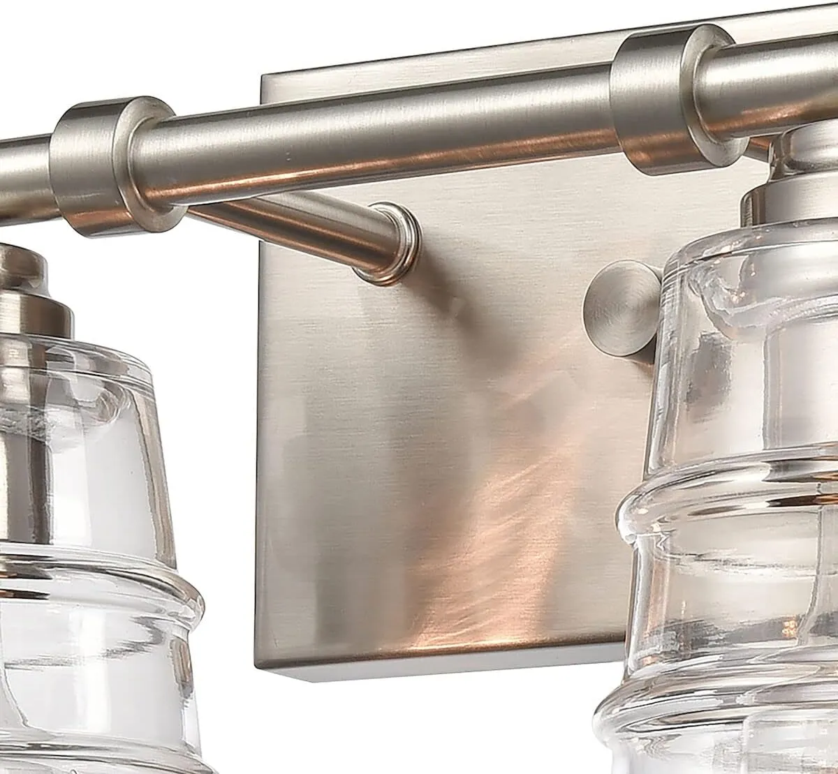 Elk Home Pulsate Vanity Light - 4-Light in Satin Nickel Finish, with Clear Glass, Transitional Style