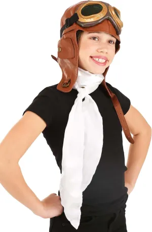 elope Amelia Earhart Faux Leather & Satin Kit, Costume Accessories for Women and Teens