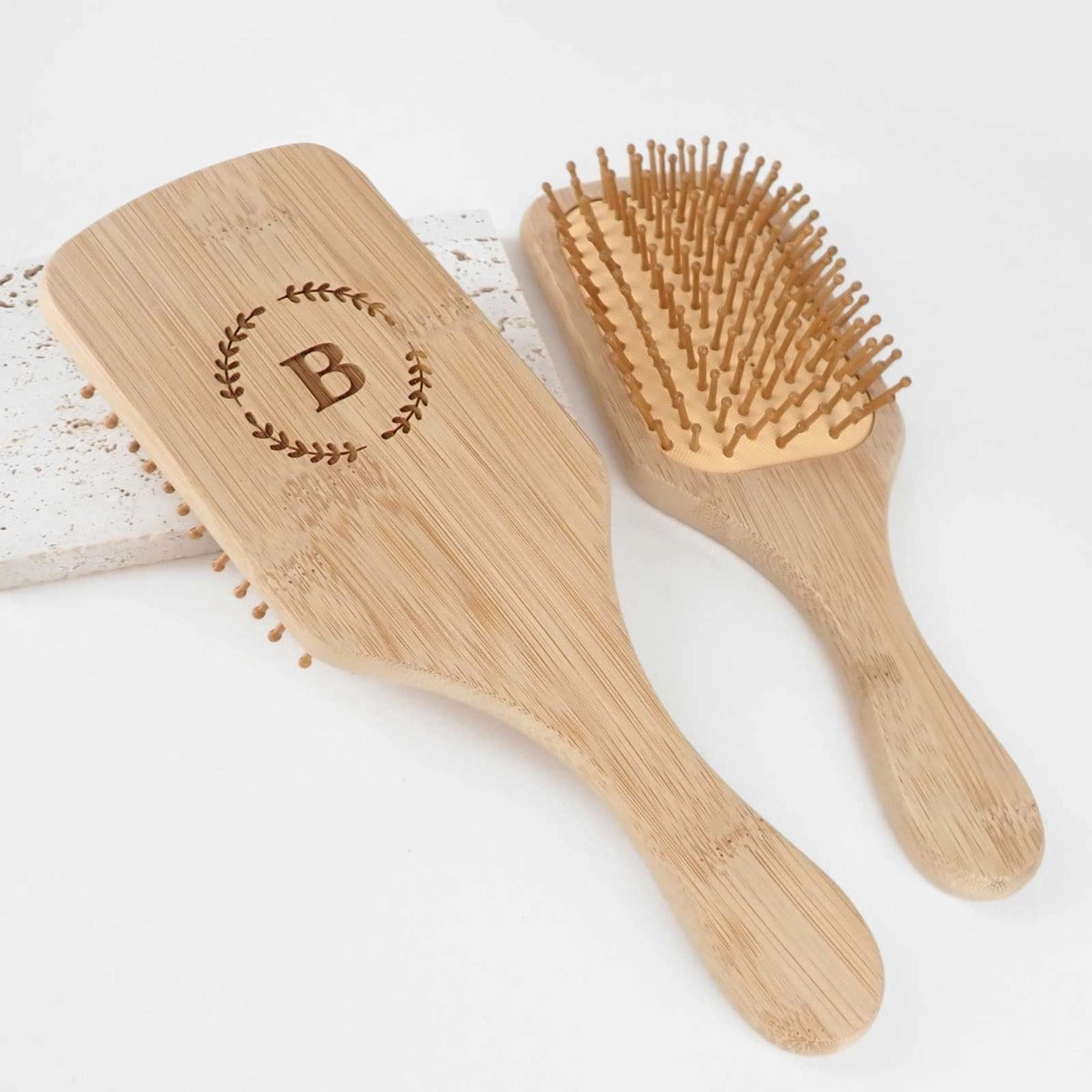 Engraved Bamboo Hair Brush