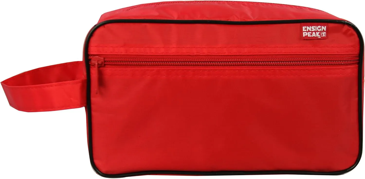 Ensign Peak Toiletry Travel/Shaving Bag, Red