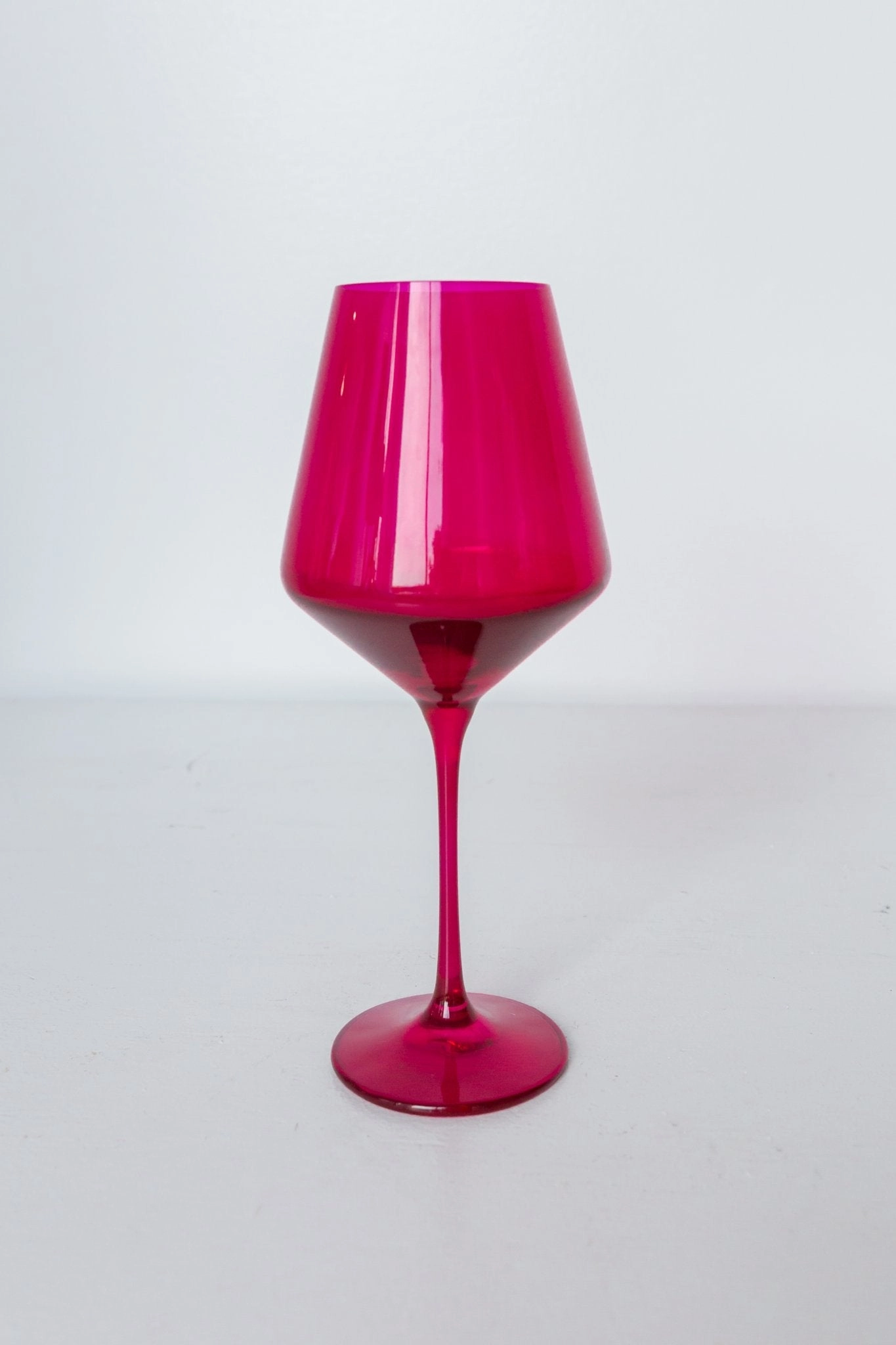 Estelle Colored Wine Stemware (Fuchsia)