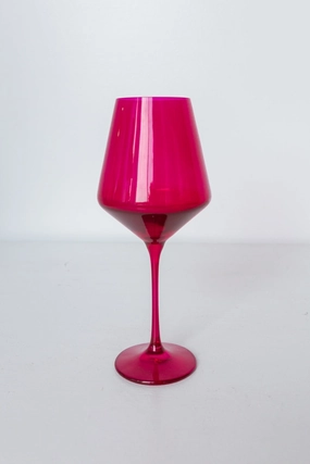 Estelle Colored Wine Stemware (Fuchsia)