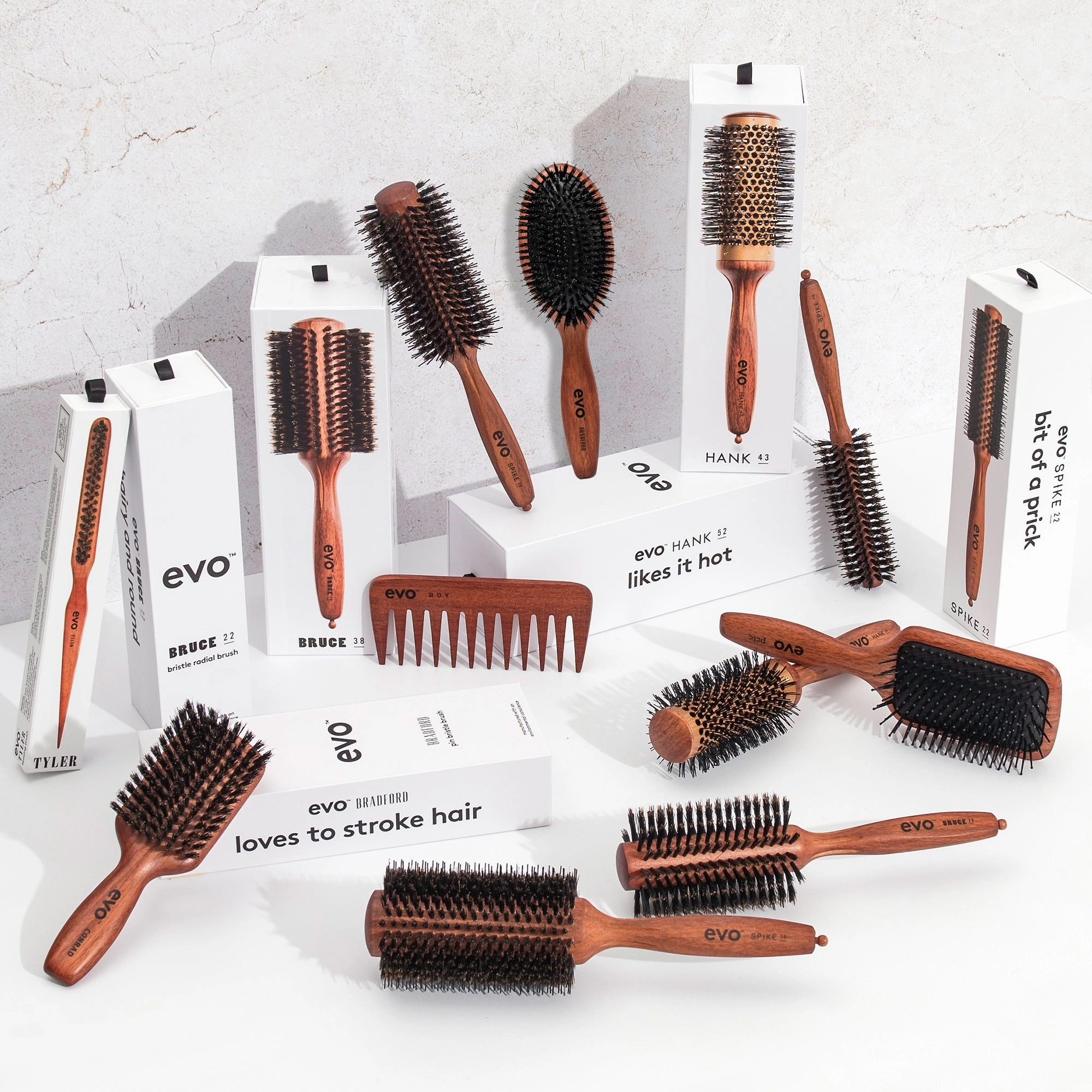 Evo Conrad Natural Bristle Paddle Brush