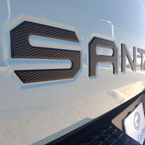 EyeCatcher Tailgate Insert Letters Compatible with 2022-2025 Santa Cruz Accessories (Satin Black)