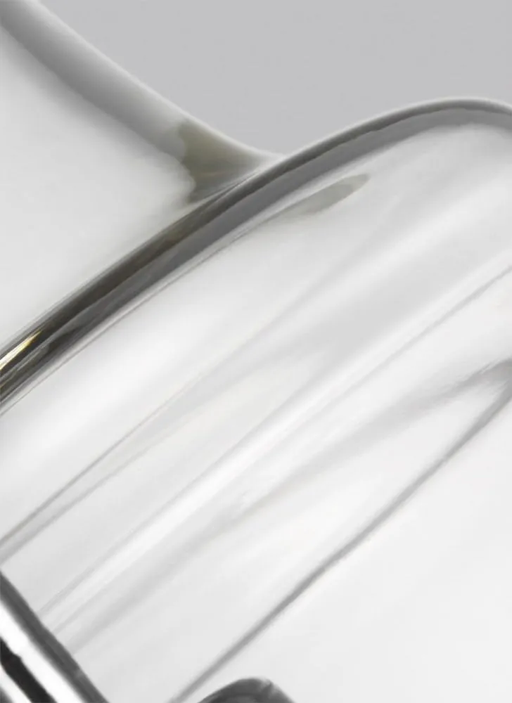 Feiss P1484SN Marino Glass Pendant Lighting, 1-Light, 60 Watts, Satin Nickel (9" W x 16" H)