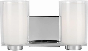 Feiss Lighting-Bergin-2 Light Transitional Bath Vanity Approved for Damp Locations in Transitional Style-13.5 Inch Wide