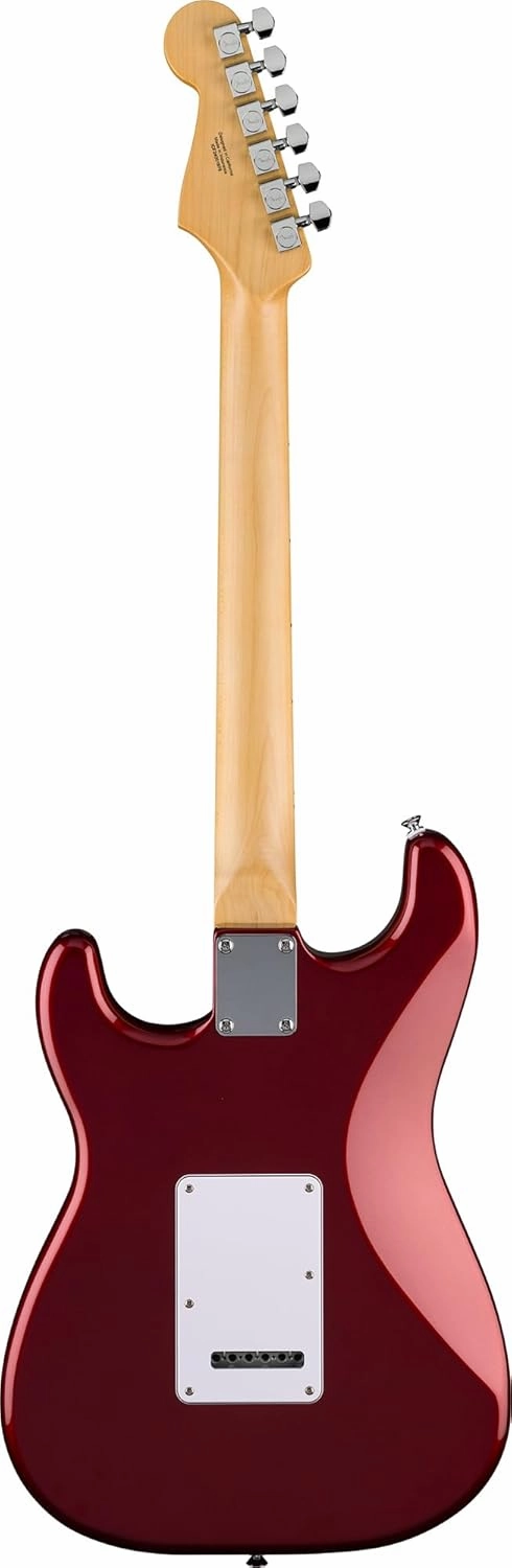 Fender Standard Stratocaster - Red Bundle with Strap, Guitar Cleaning Kit and Austin Bazaar Instructional Video
