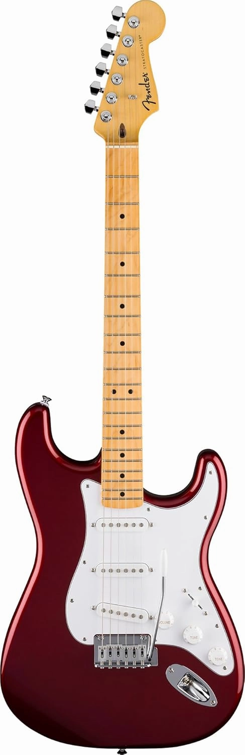 Fender Standard Stratocaster - Red Bundle with Strap, Guitar Cleaning Kit and Austin Bazaar Instructional Video