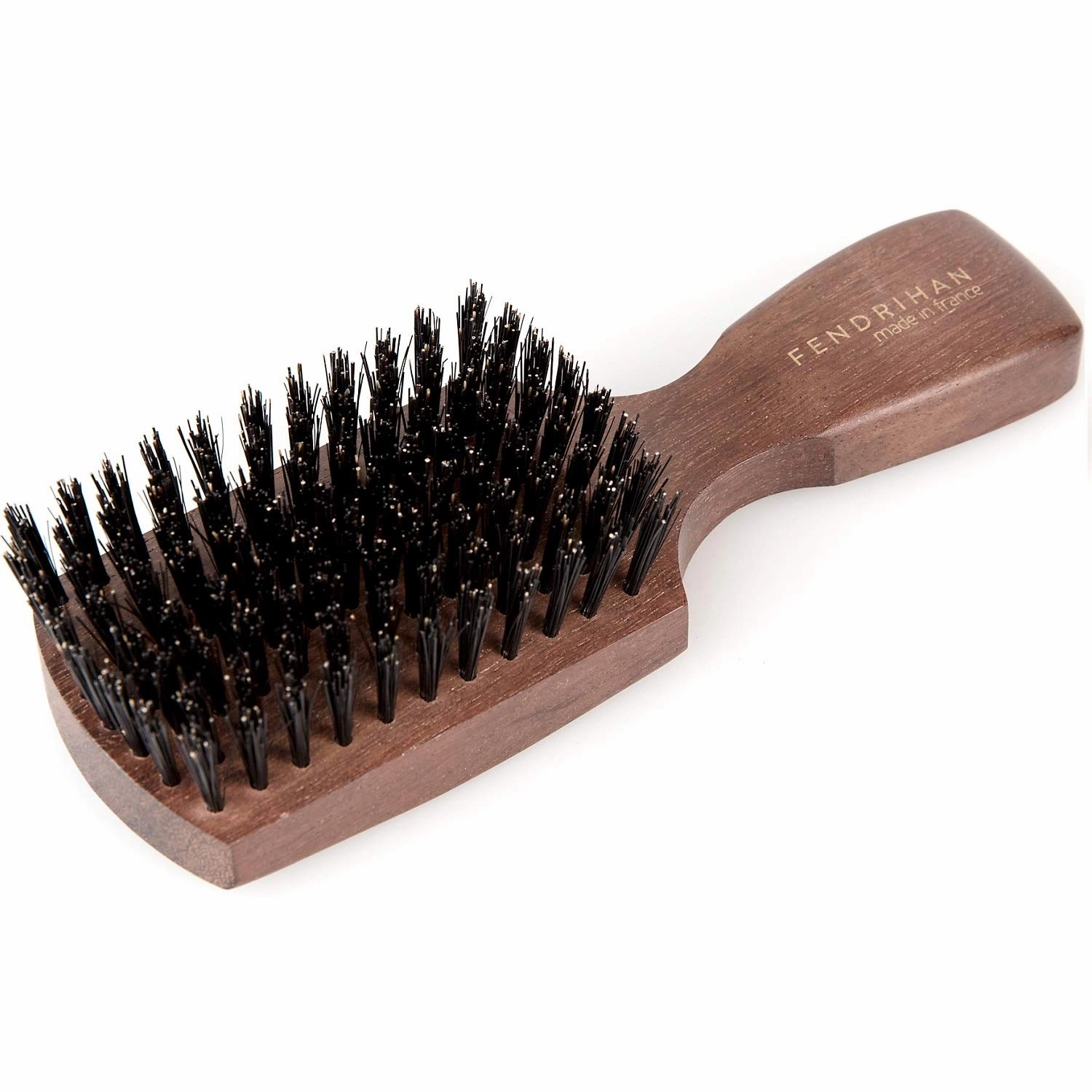 Fendrihan Bubinga Wood Hairbrush with Firm Boar Bristles 6.5 Inches (Made in France)
