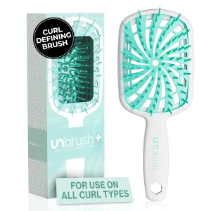 FHI Heat UNbrush Plus — Curly Hair Brush for Gentle & Effective Detangling on Wet or Dry Fragile Hair Types — Detangler Brush w/ 84 UltraFlex Bristles, Ultra-light, Vented, Anti Static Hairbrush