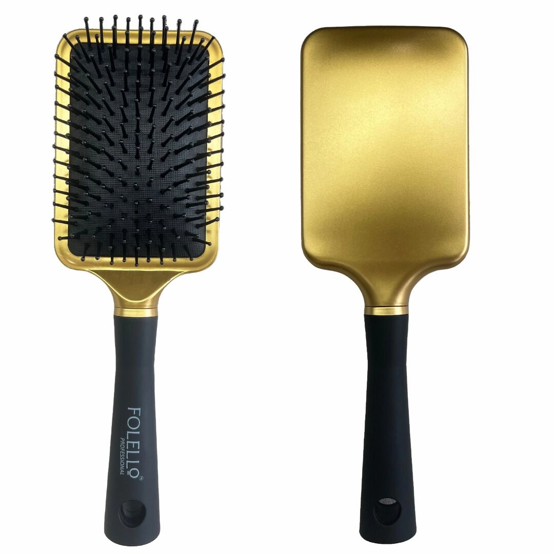 FOLELLO Combo Pack of Hair Brush for Men/Women with 1 Paddle Hair Brush, 1 Hair Styling Brush & 1 Round Paddle Hair Brush | Hair Styling Brush for Blow Drying & Detangling (Set of 3)