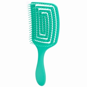 For Salon Wide Tooth Comb Hairdresser Styling Massage Comb Women Wave Curling Combs Detangling Tangled Hairbrush Barber Accessories (green)