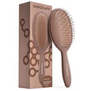 FRAMAR Chocolate Hair Brush Detangler – Wet Hair Brushes For Women, Womens Hair Brush, Hair Accessories, Hairbrush For Women, Cepillos Para Cabello, Reduces Breakage – Detangle Brush