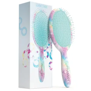 FRAMAR Purple Hair Brush Detangler, Detangling Hairbrush For Women, Wet Hair Brush For Girls, Hair Detangler Brush, Wet Hairbrush, Hairbrushes, Girls Hairbrush Detangler, Reduces Frizz – Tie Dye