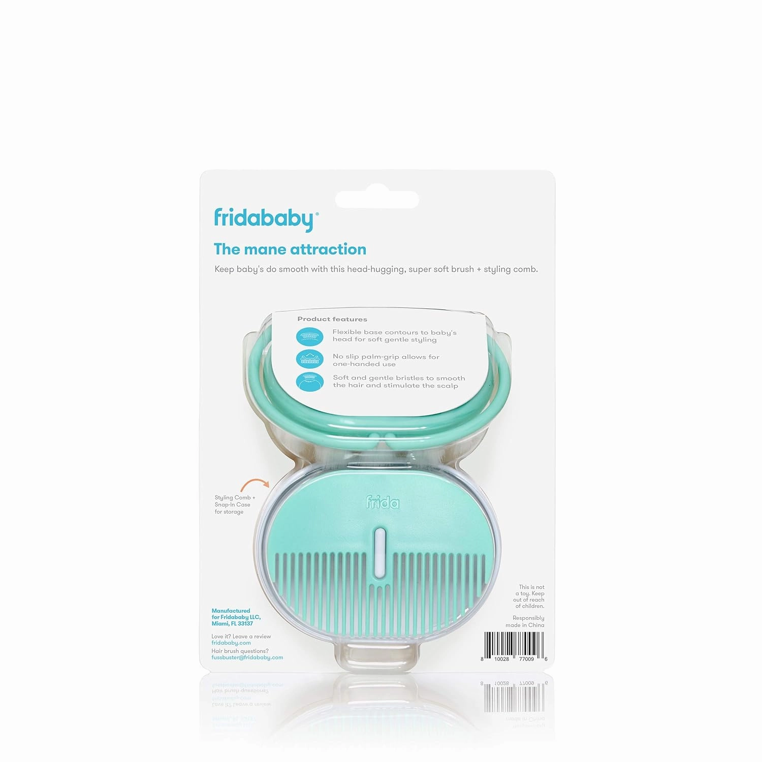 Frida Baby Infant Head-Hugging Baby Hairbrush and Comb Set, Newborn and Up