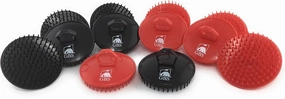 G.B.S Soft Red and Black Scalp Massage Brush, Grooming Massage Brush for Sensitive Scalp Anti Dandruff Brush (12 Piece)
