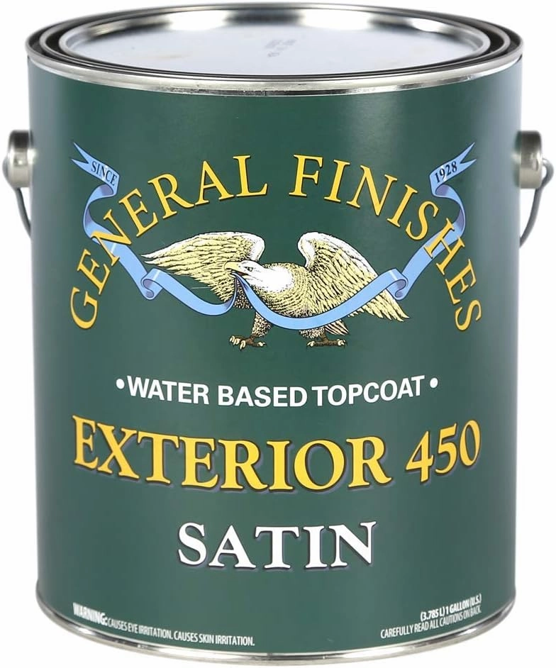 General Finishes Exterior 450 Water Based Topcoat, 1 Gallon, Satin